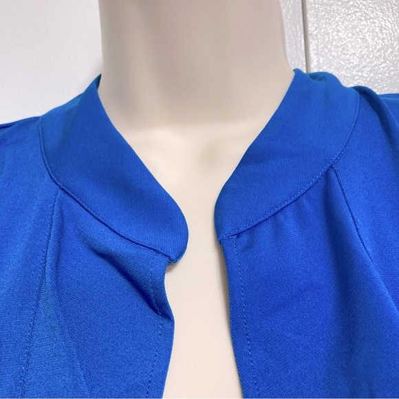 BOB MACKIE Wearable Art Cardigan Womens Large Navy Blue White Preppy Coastal 1X - Picture 4 of 12